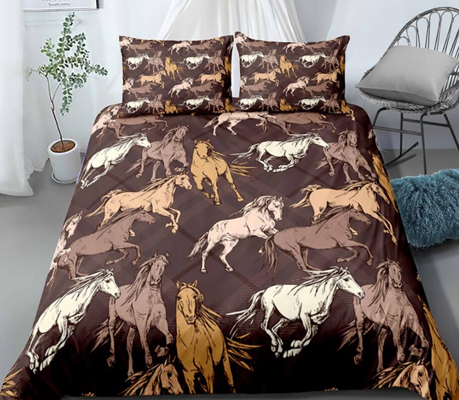 3D Many Horses 1137 Bed Pillowcases Quilt