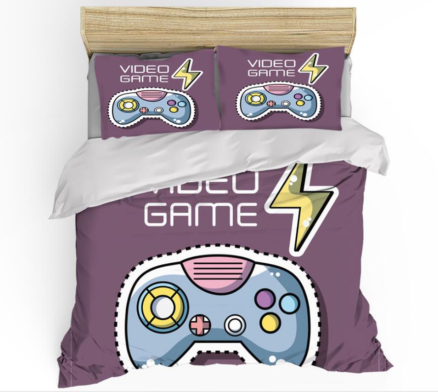 3D Video Game Controller Lightning 0069 Bed Pillowcases Quilt