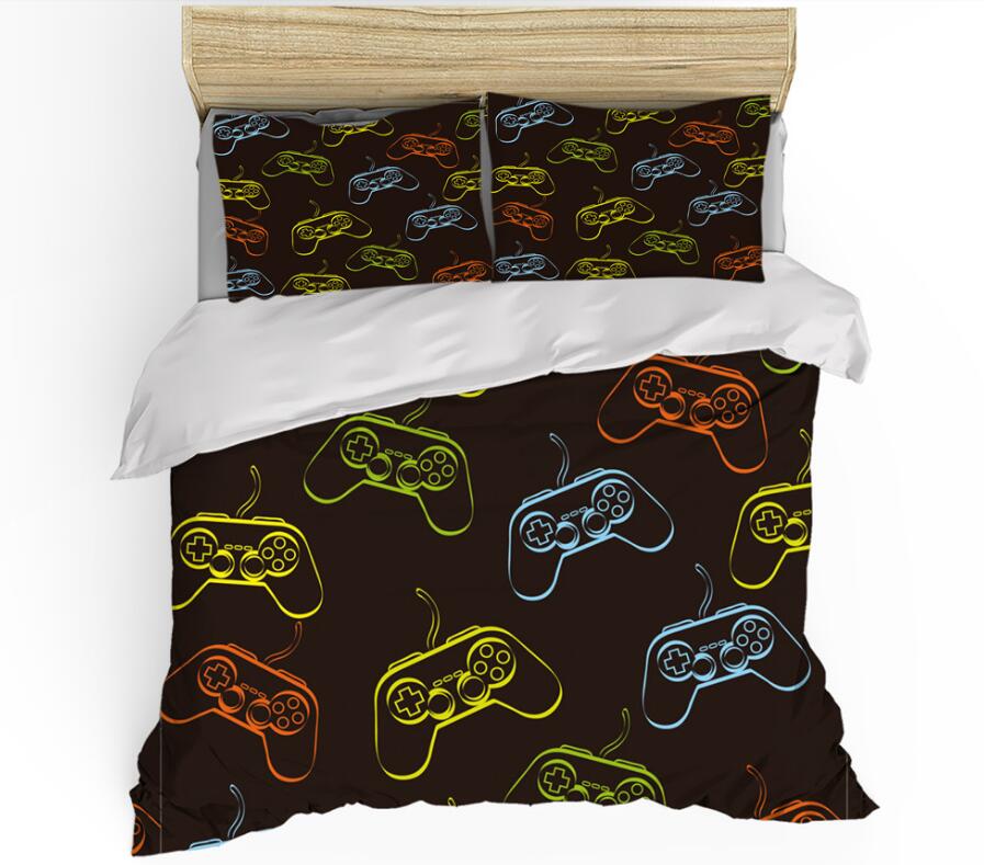 3D Video Game Controller Line 0013 Bed Pillowcases Quilt
