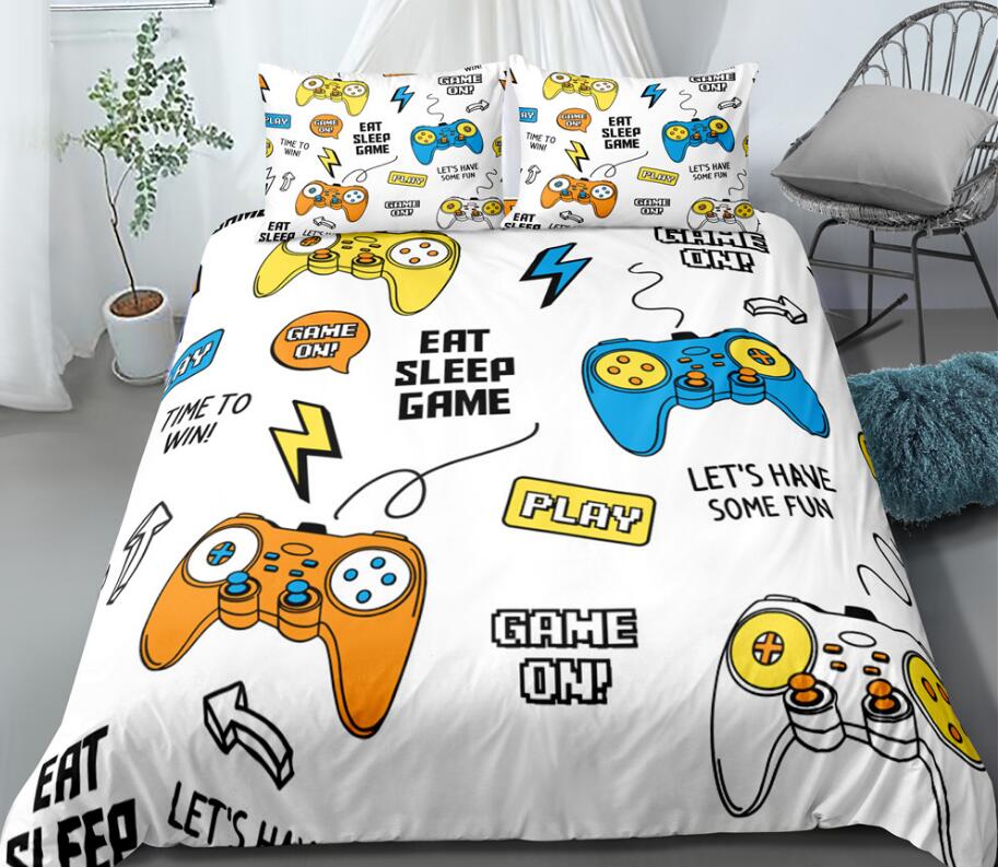 3D Color Video Game Controller 0072 Bed Pillowcases Quilt
