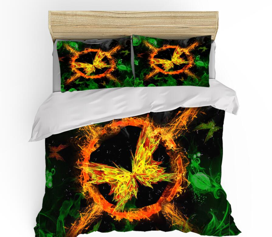 3D Butterfly Ring Green 0025 Bed Pillowcases Quilt