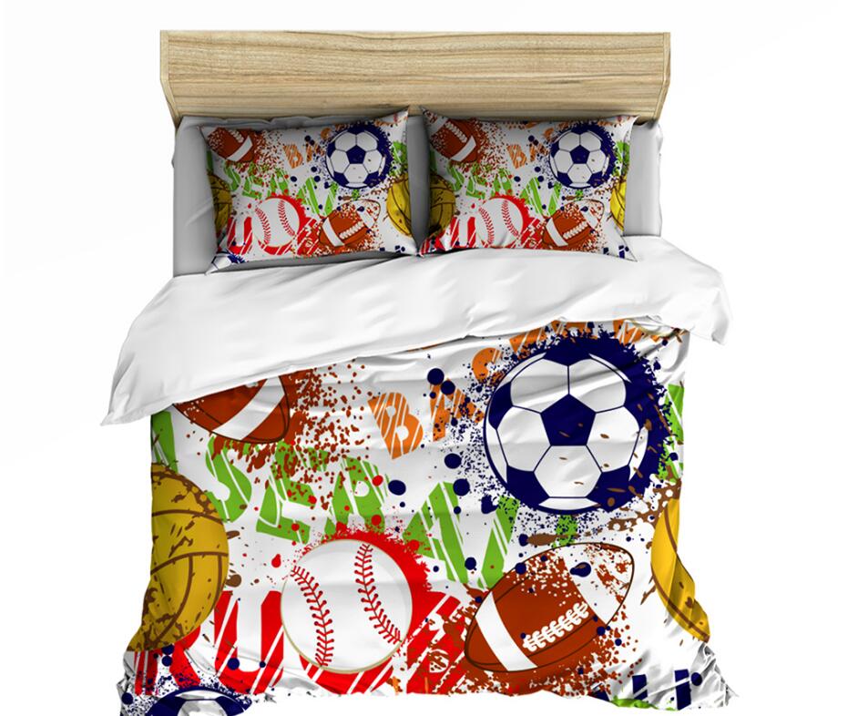 3D Football Baseball Volleyball 0087 Bed Pillowcases Quilt