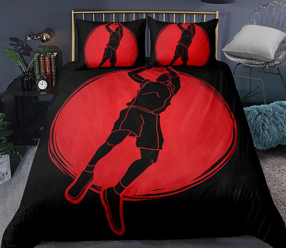 3D Red Circle Basketball Action 1139 Bed Pillowcases Quilt