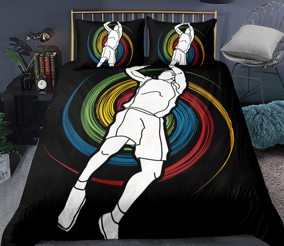 3D People Color Vortex 0146 Bed Pillowcases Quilt
