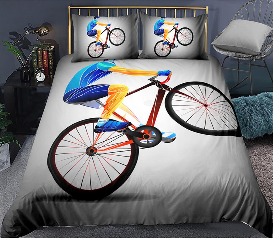 3D Ride A Bike 0035 Bed Pillowcases Quilt