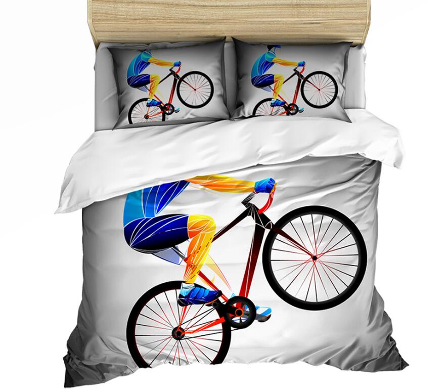 3D Ride A Bike 0035 Bed Pillowcases Quilt