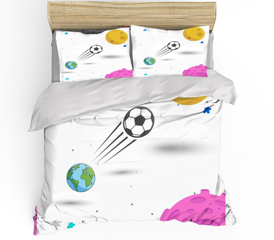 3D Football Planet 1141 Bed Pillowcases Quilt