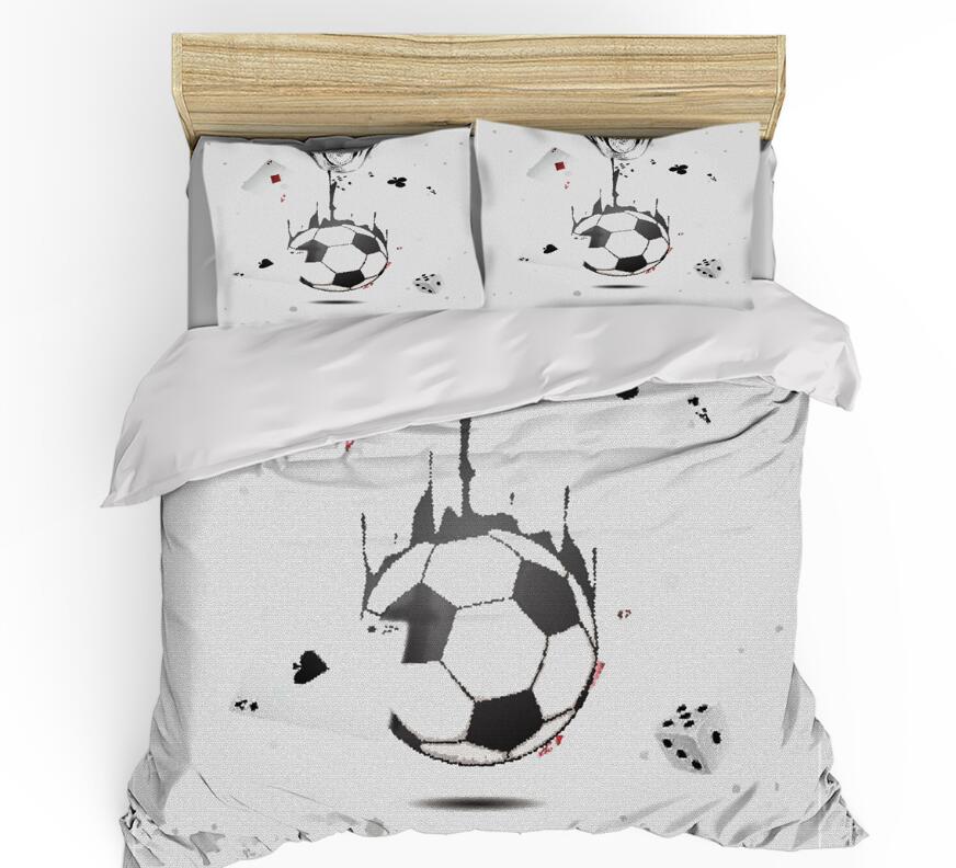 3D Football Dice 0095 Bed Pillowcases Quilt