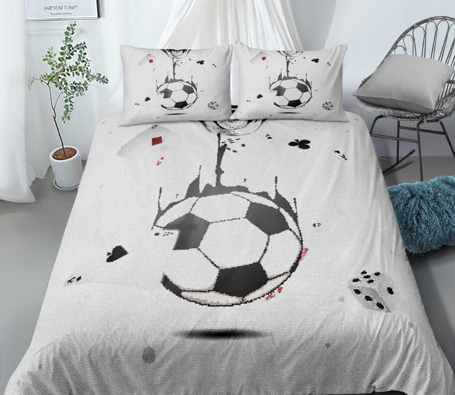 3D Football Dice 0095 Bed Pillowcases Quilt