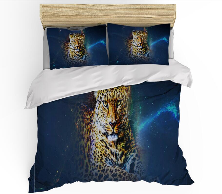3D Leopard 0041 Bed Pillowcases Quilt