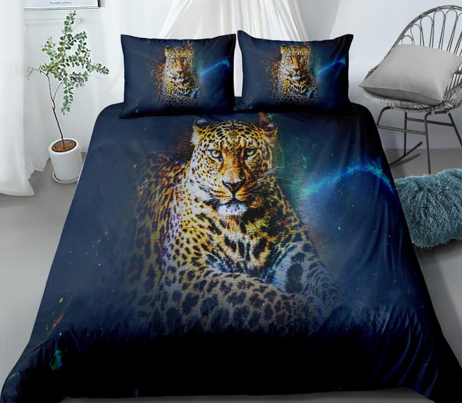 3D Leopard 0041 Bed Pillowcases Quilt