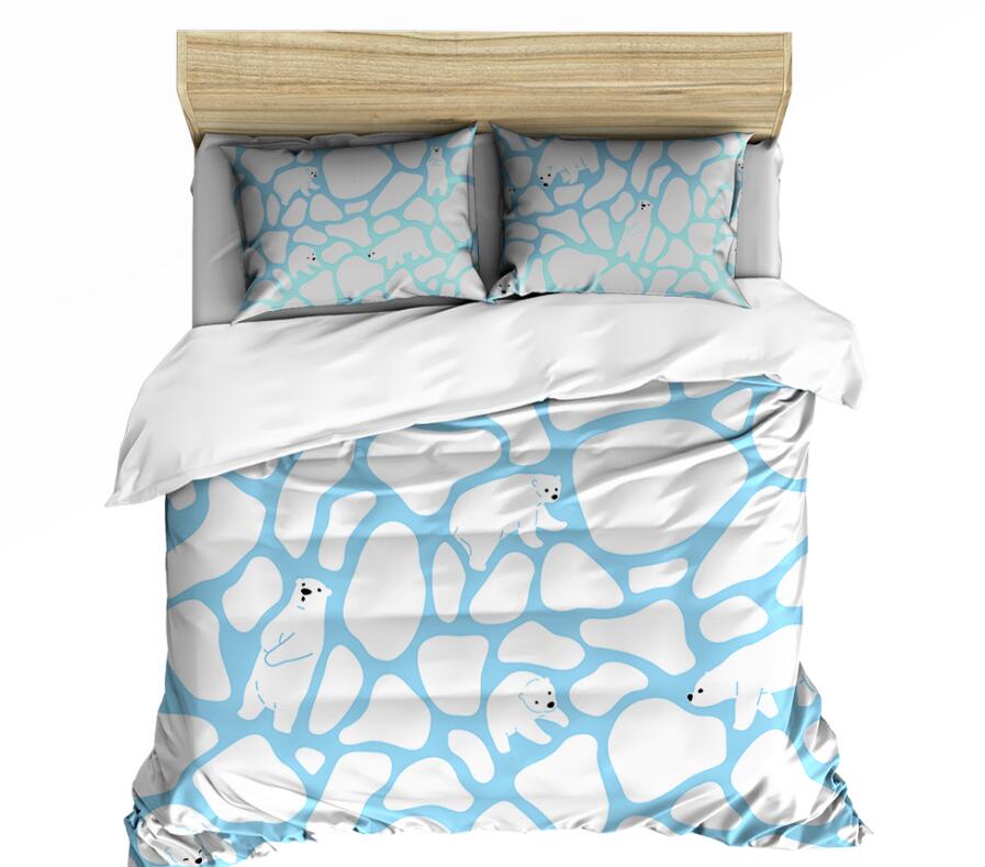 3D White Polar Bear 0097 Bed Pillowcases Quilt