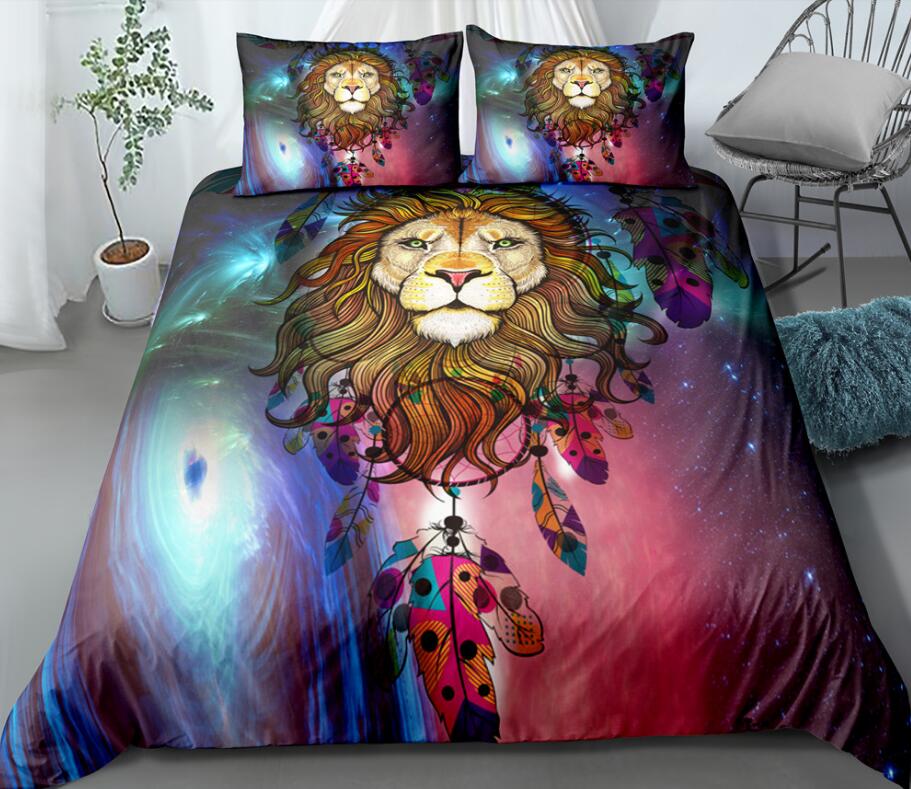 3D Lion Dreamcatcher 0049 Bed Pillowcases Quilt