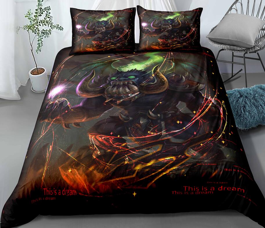 3D Bull Demon 005 Bed Pillowcases Quilt