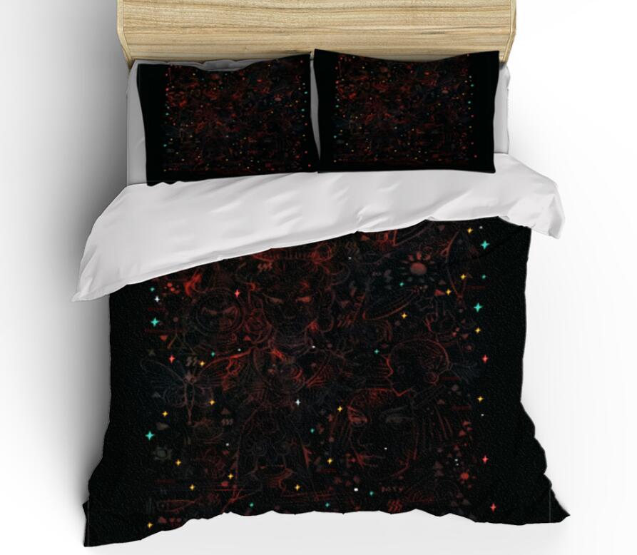 3D Black Star Point Female 0062 Bed Pillowcases Quilt