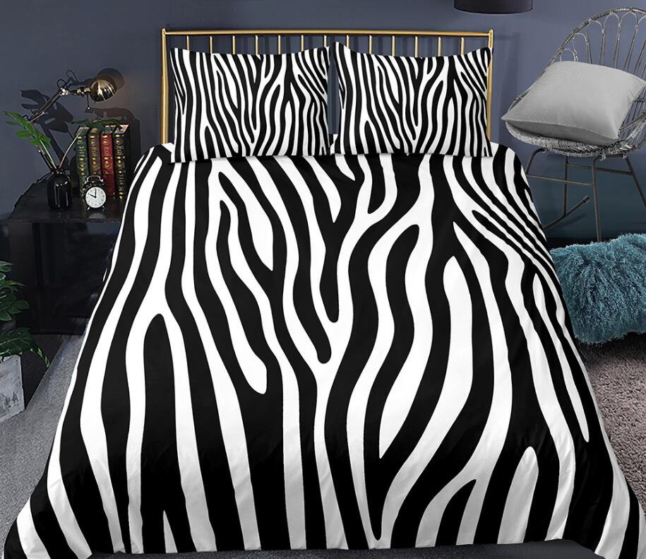 3D Zebra Stripes 008 Bed Pillowcases Quilt
