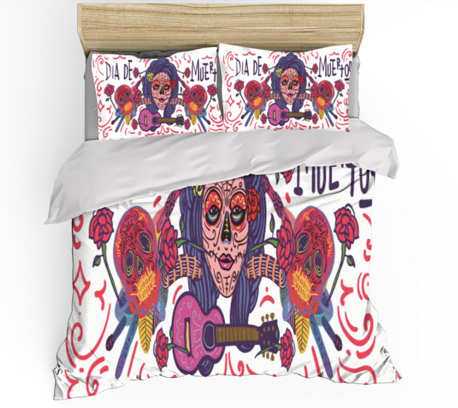3D Guitar Female 0133 Bed Pillowcases Quilt