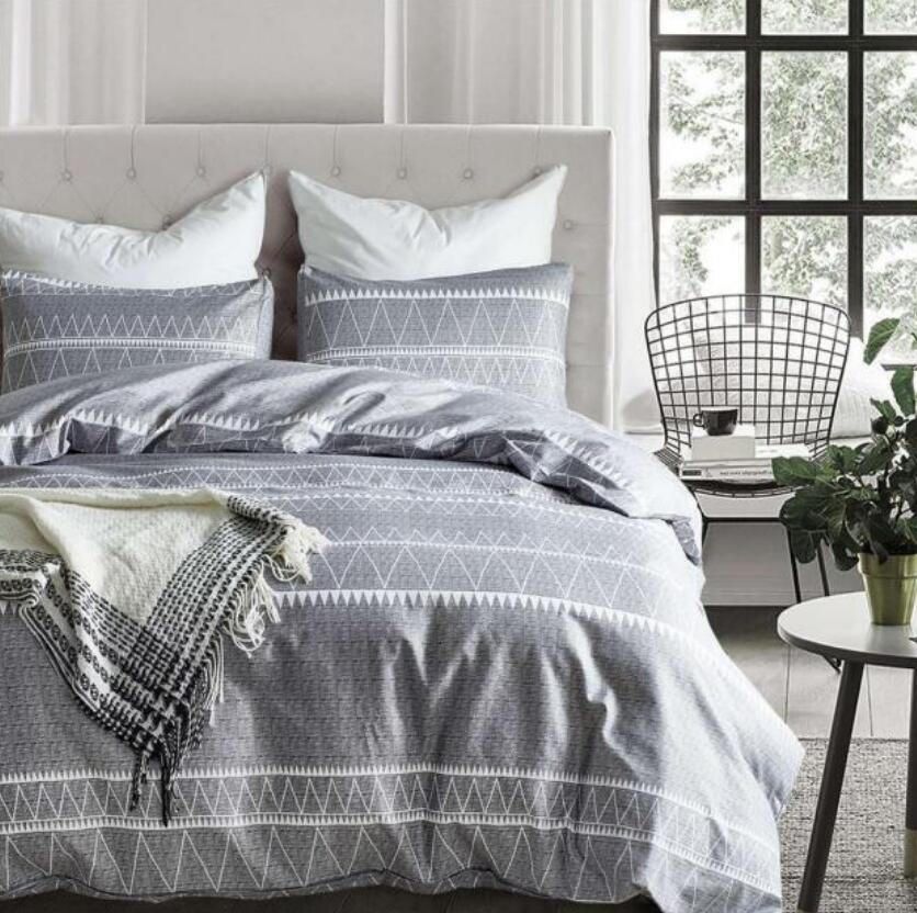 3D Gray White Lines 11106 Bed Pillowcases Quilt