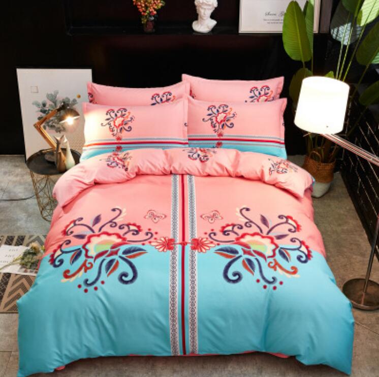 3D Pink Blue Pattern 1111 Bed Pillowcases Quilt