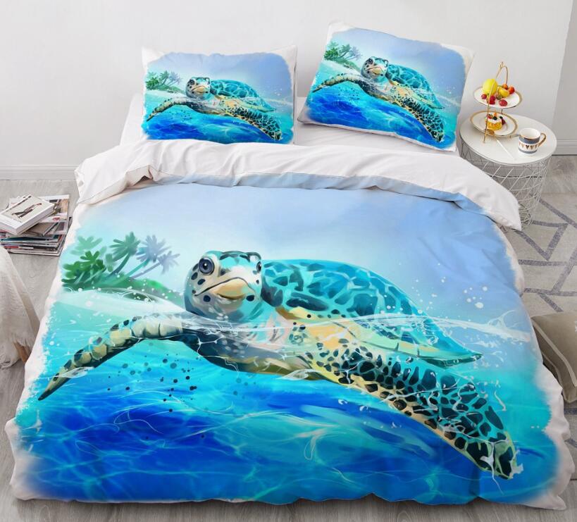3D Sea Turtle 77146 Bed Pillowcases Quilt
