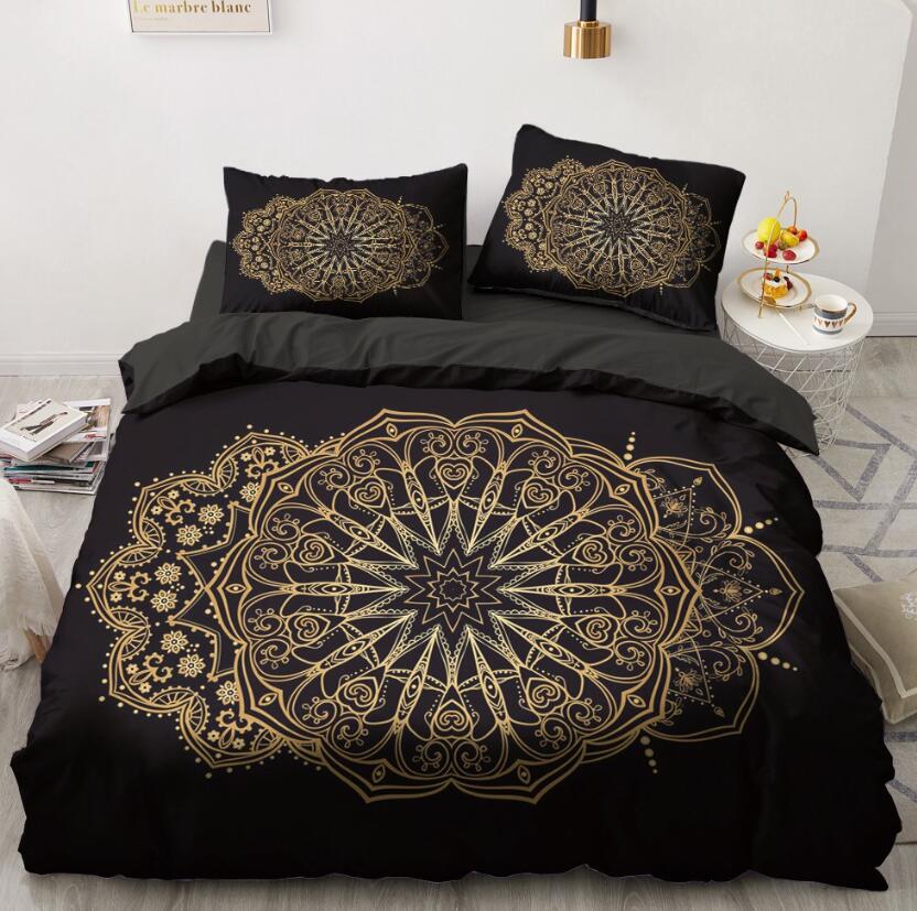 3D Gold Pattern Totem 5577 Bed Pillowcases Quilt