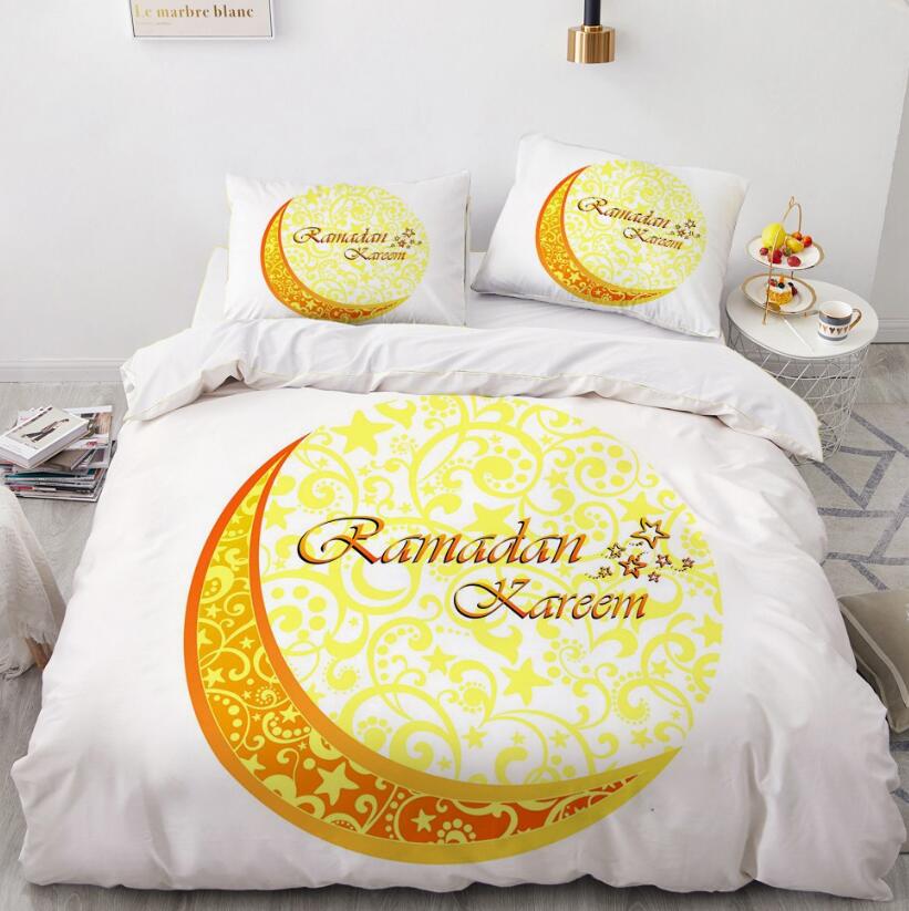 3D Golden Moon Pattern 7713 Bed Pillowcases Quilt
