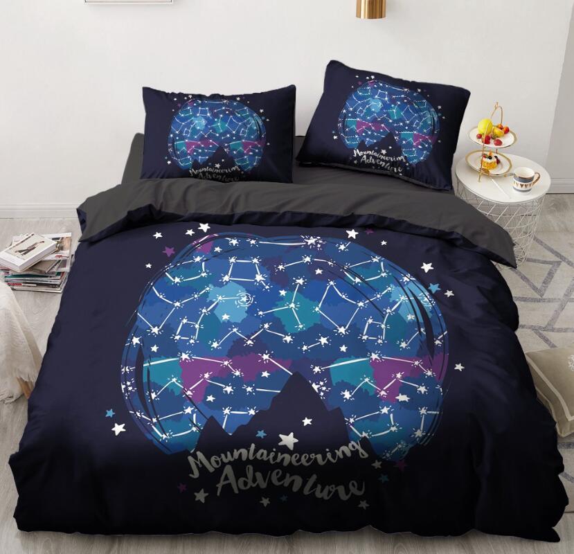 3D Stars Constellation Mountain 7716 Bed Pillowcases Quilt