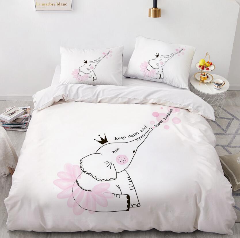3D Stick Figure Elephant 55144 Bed Pillowcases Quilt