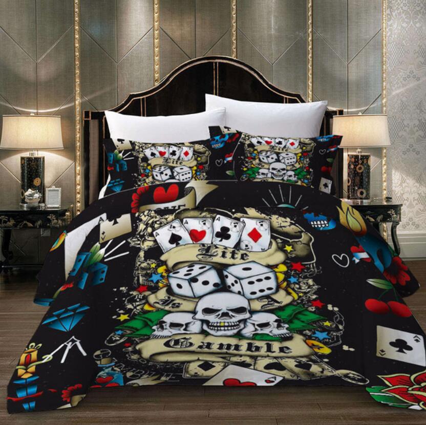 3D Dice Poker 6612 Bed Pillowcases Quilt