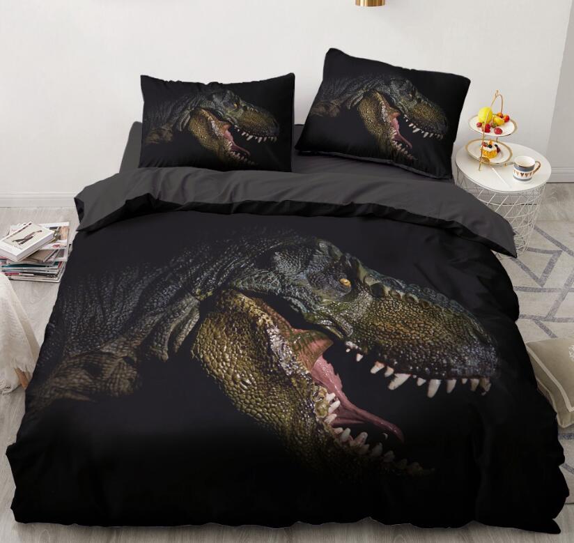 3D Dinosaur Head 7753 Bed Pillowcases Quilt