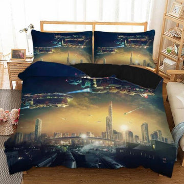 3D City 6623 Bed Pillowcases Quilt