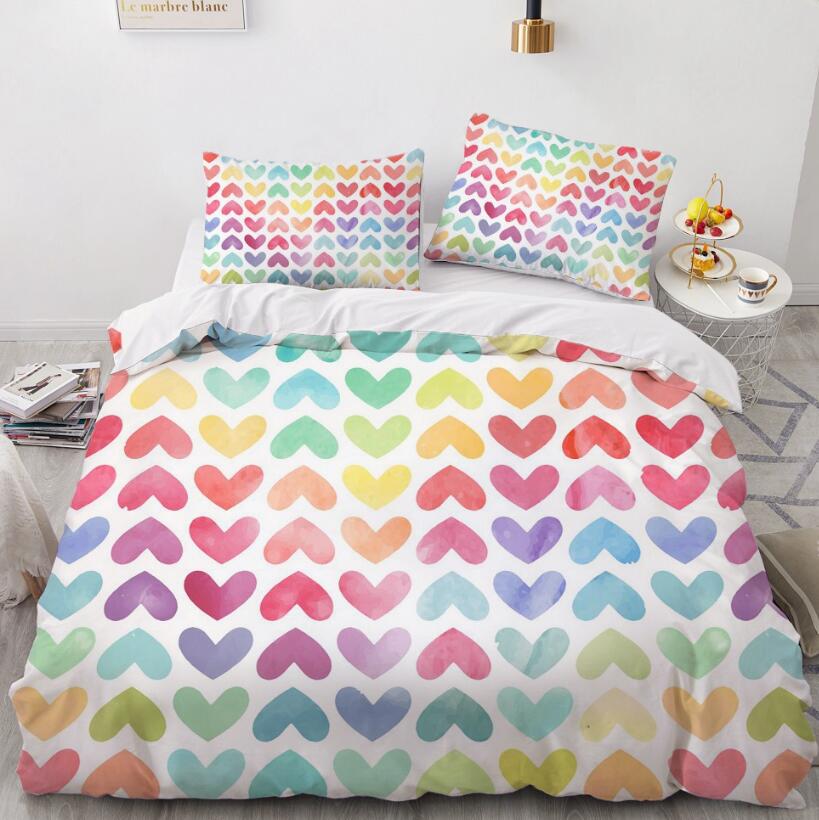 3D Color Love 9094 Bed Pillowcases Quilt