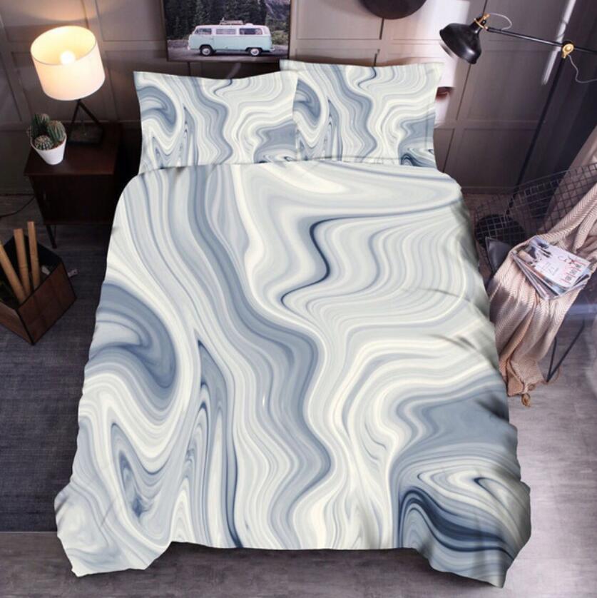 3D Grey Streamline 66172 Bed Pillowcases Quilt