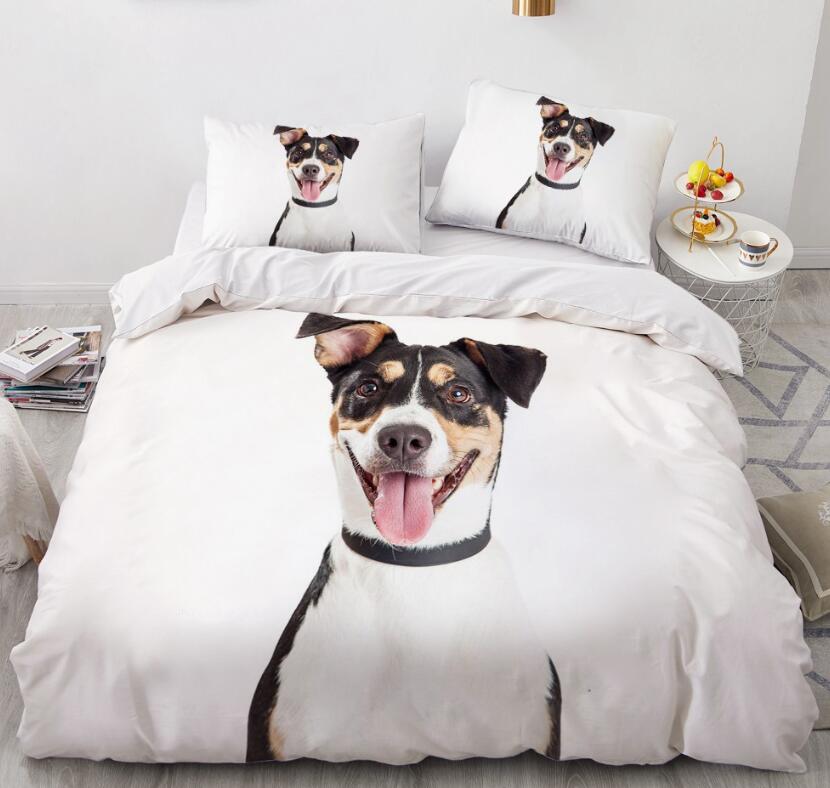 3D Puppy 7792 Bed Pillowcases Quilt