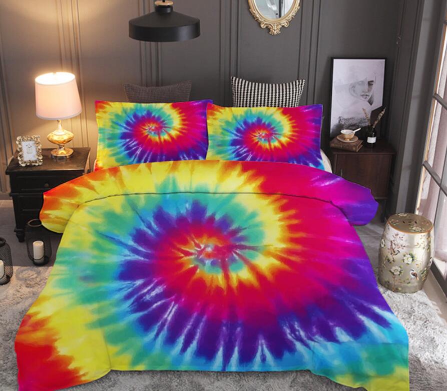 3D Colorful Watercolor 66175 Bed Pillowcases Quilt