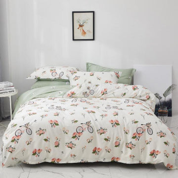 3D Little Pink Rose 77177 Bed Pillowcases Quilt