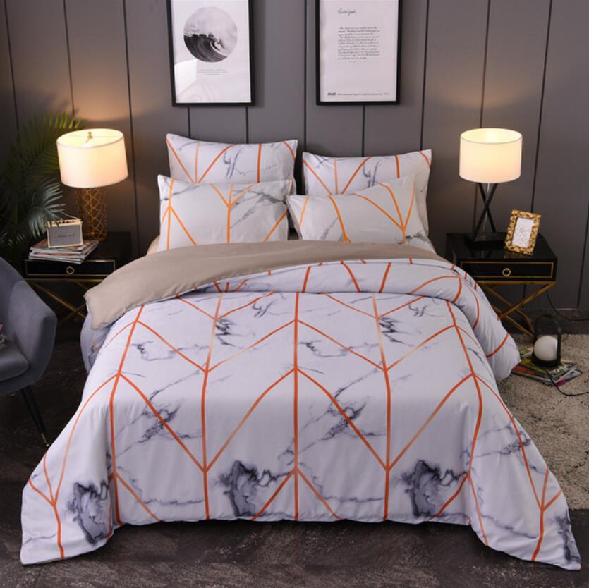 3D Orange Lines 66178 Bed Pillowcases Quilt