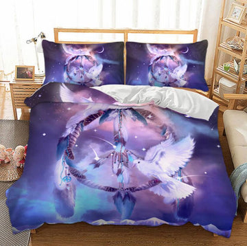 3D Dreamcatcher Pigeon 6668 Bed Pillowcases Quilt