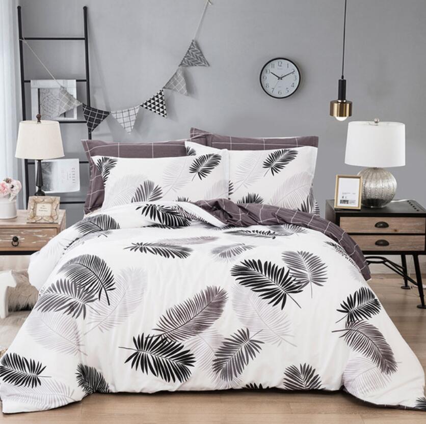 3D Black Feather 5524 Bed Pillowcases Quilt