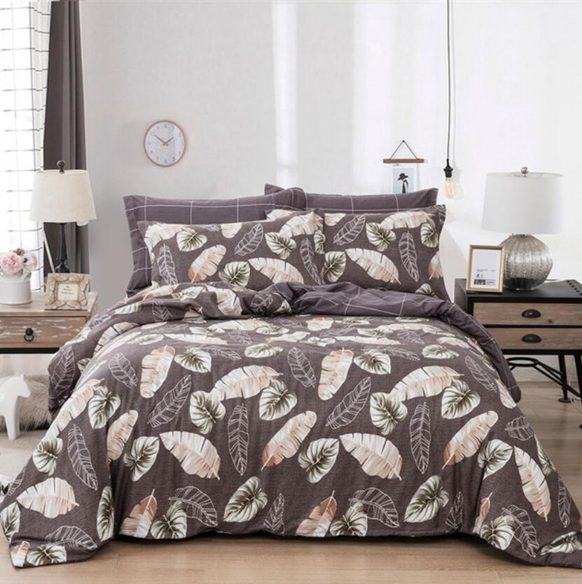 3D Brown Leaves 77197 Bed Pillowcases Quilt