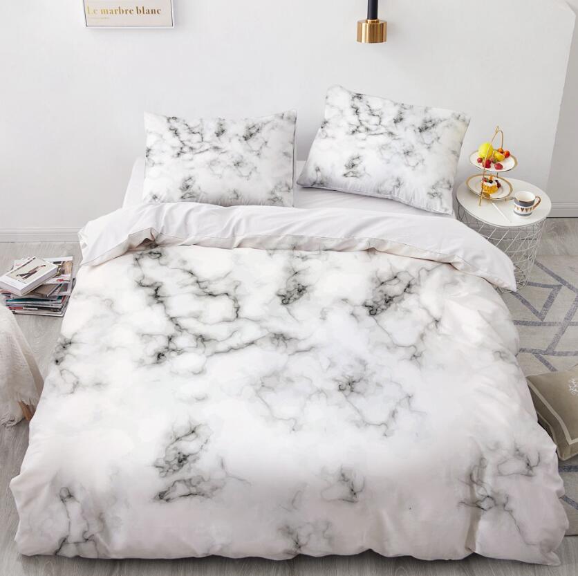 3D Gray White 7780 Bed Pillowcases Quilt