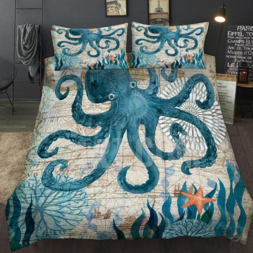 3D Octopus 66161 Bed Pillowcases Quilt