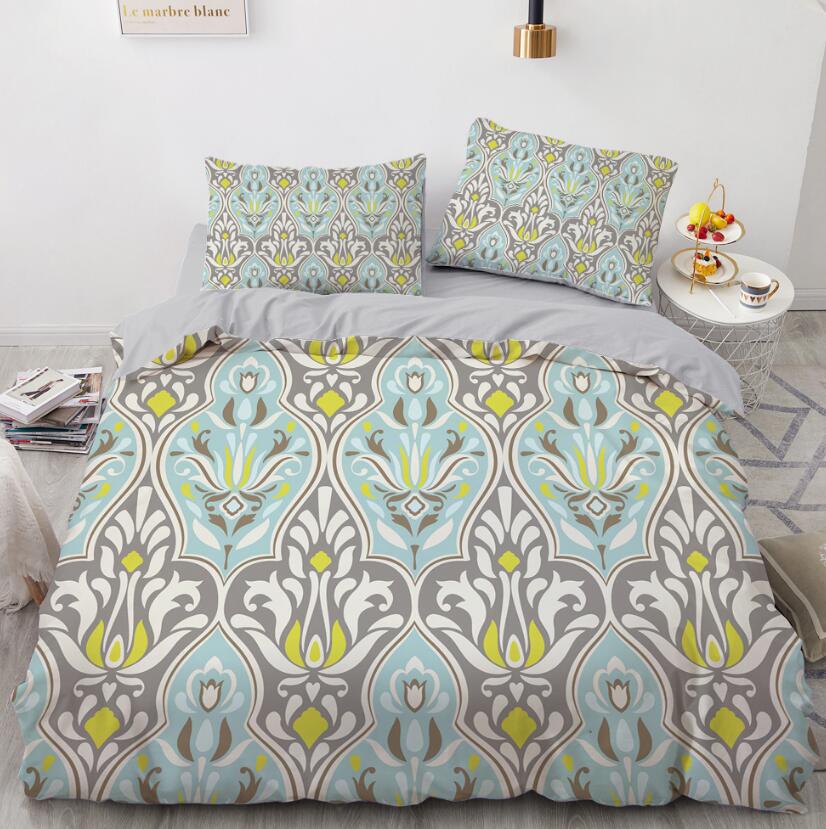 3D Green And Yellow Totem 88198 Bed Pillowcases Quilt
