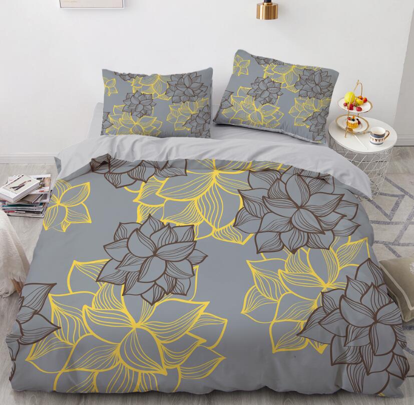 3D Gray Background Pattern 7701 Bed Pillowcases Quilt