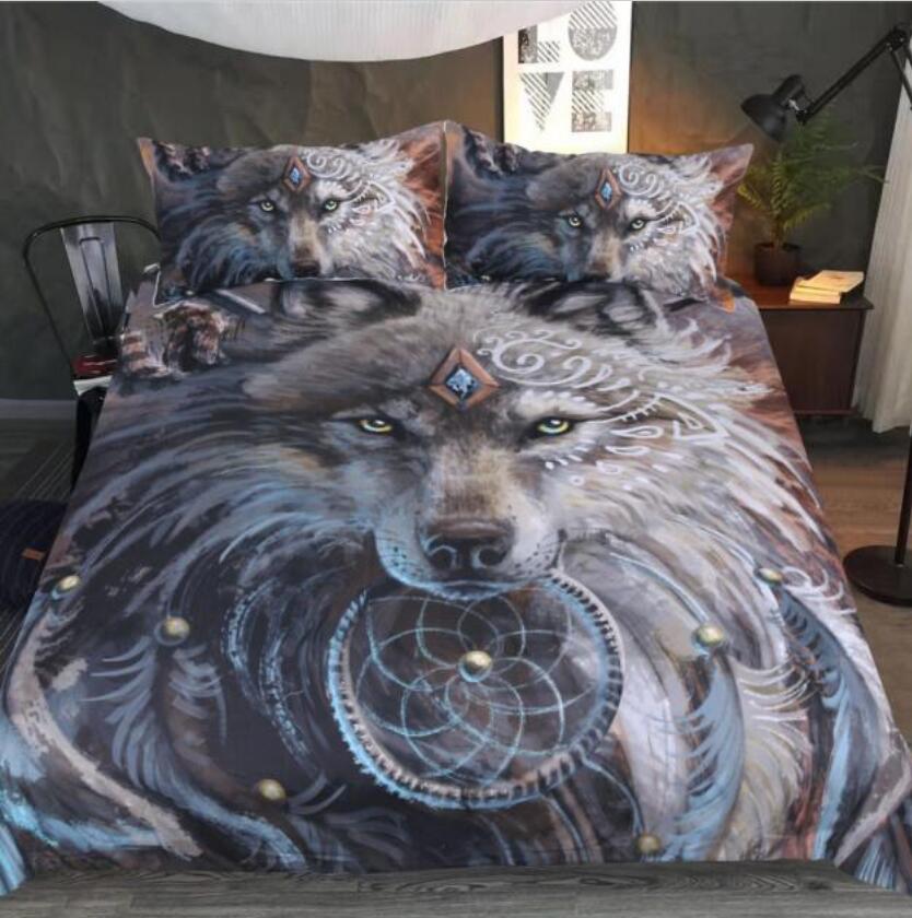 3D Big Bad Wolf 5518 Bed Pillowcases Quilt