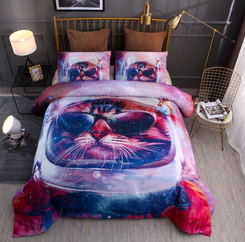 3D Sunglasses Cat 6615 Bed Pillowcases Quilt