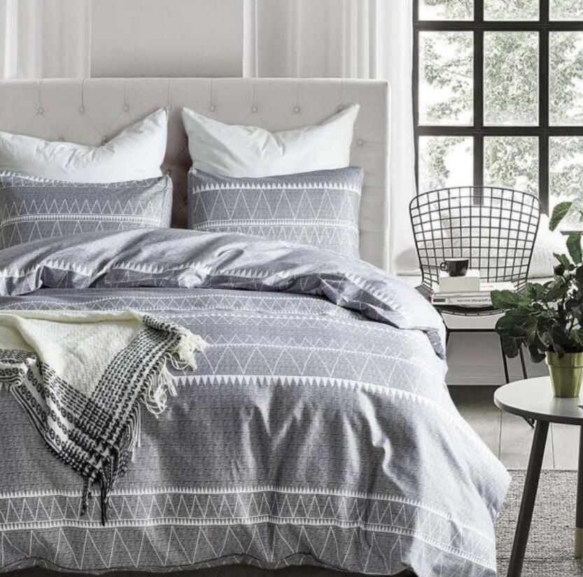 3D Gray White Bars 5502 Bed Pillowcases Quilt