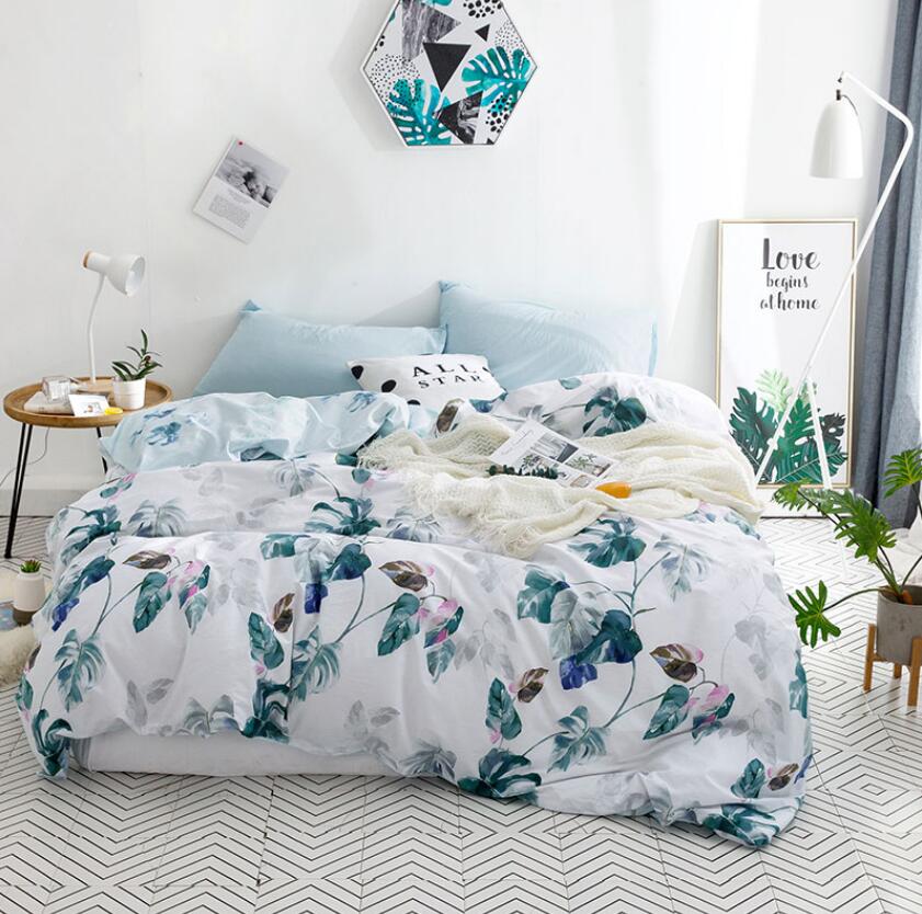 3D Green Leaf 66197 Bed Pillowcases Quilt