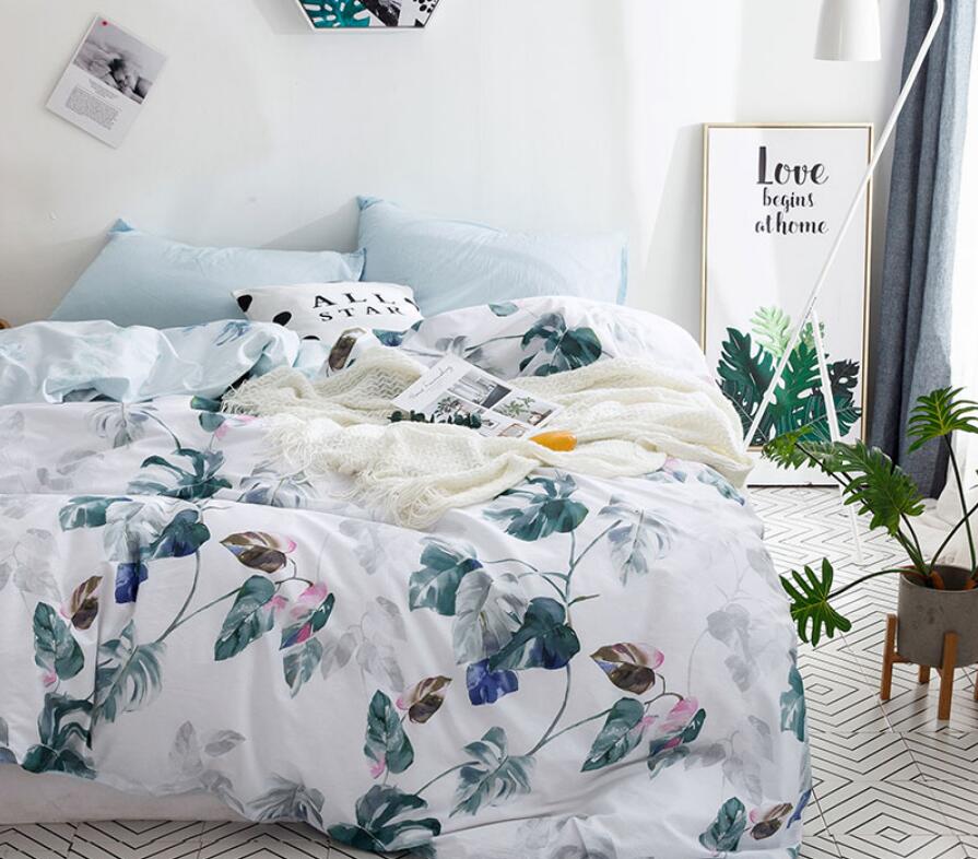 3D Green Leaf 66197 Bed Pillowcases Quilt