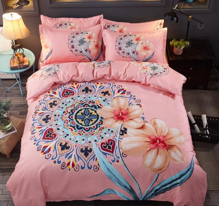 3D Pink Flower Ring 77170 Bed Pillowcases Quilt